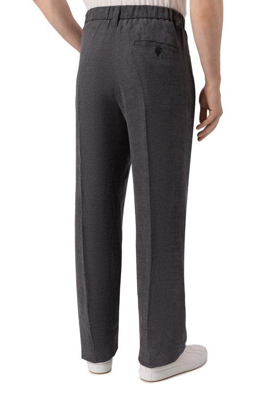 Льняные брюки Giorgio Armani GM001741/TE15998 Серый  GM001741/TE15998 Фото 4