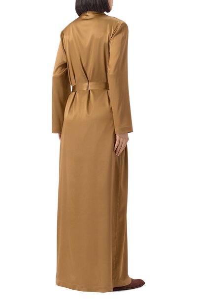 Шелковый халат EDOMO коричневого цвета по цене 77900 руб., арт. C011003FW2425, фото 4 Шелковый халат EDOMO, арт. C011003FW2425, фото 4