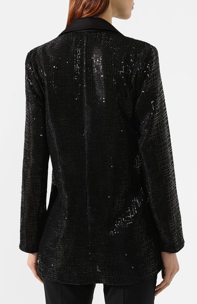 Жакет с пайетками EMPORIO ARMANI черного цвета по цене 83600 руб., арт. 2NG31R/29917, фото 4 Жакет с пайетками EMPORIO ARMANI, арт. 2NG31R/29917, фото 4