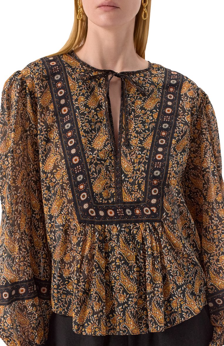 Хлопковая блузка ISABEL MARANT ETOILE, арт. 25PHT0024FB/C1J04E, фото 5