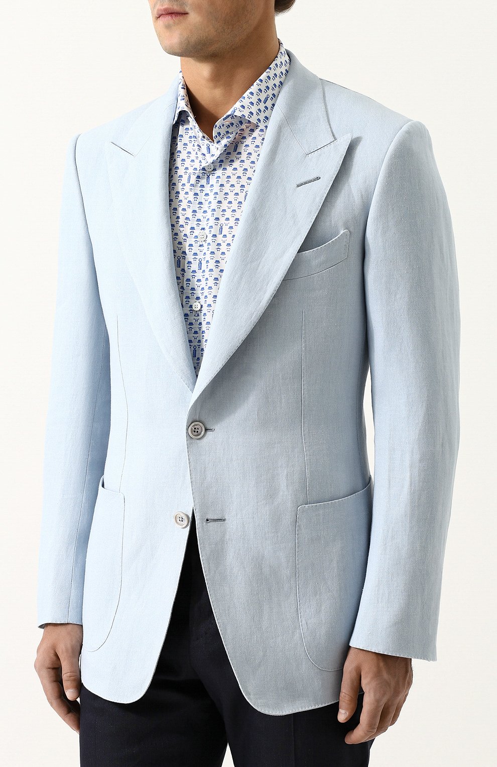 Однобортный ль няной пиджак TOM FORD, арт. 373R22/15HA40, фото 3