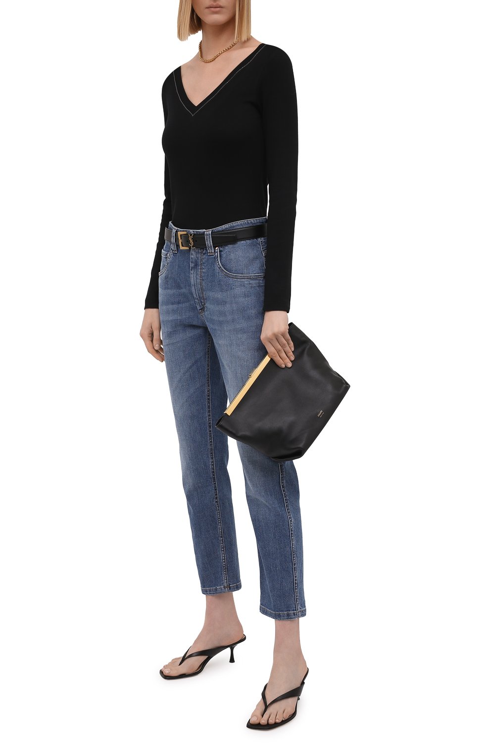 Джинсы BRUNELLO CUCINELLI синего цвета по цене 99450 руб., арт. MH186P5676, фото 2 Джинсы BRUNELLO CUCINELLI, арт. MH186P5676, фото 2