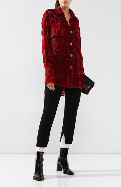 Блузка из смеси вискозы и шелка ANN DEMEULEMEESTER, арт. 1902-2008-P-123-039, фото 2