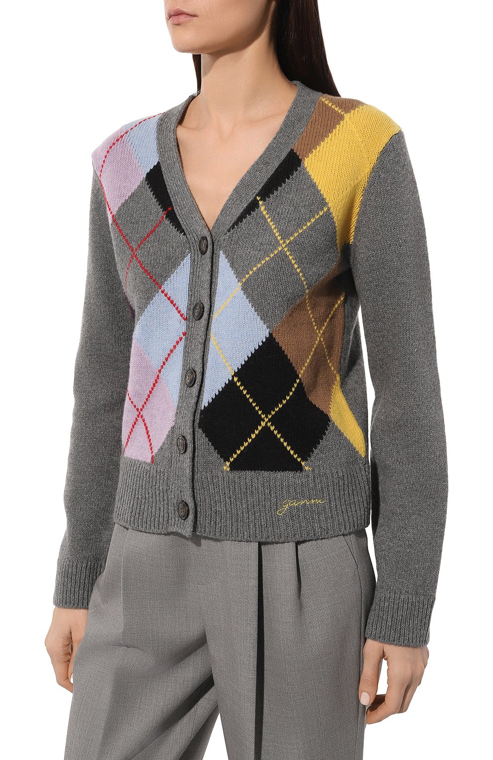 Шерстяной кардиган GANNI, арт. K2102, фото 3