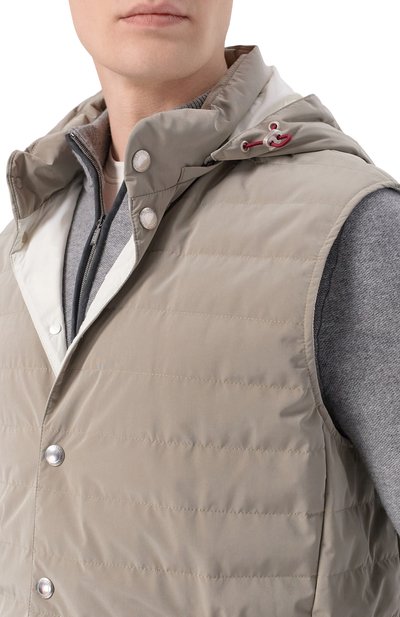 Утепленный жилет BRUNELLO CUCINELLI, арт. MM4791696, фото 5