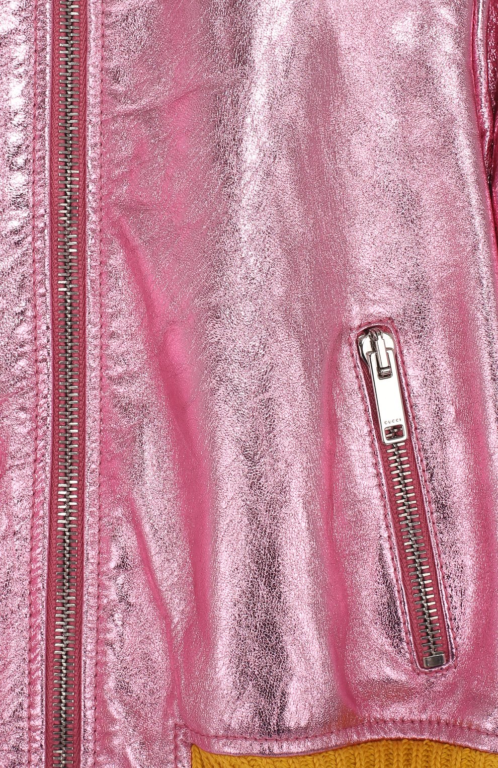 Куртка-бомбер из металлизированной кожи GUCCI, арт. 477954/XG449, фото 3