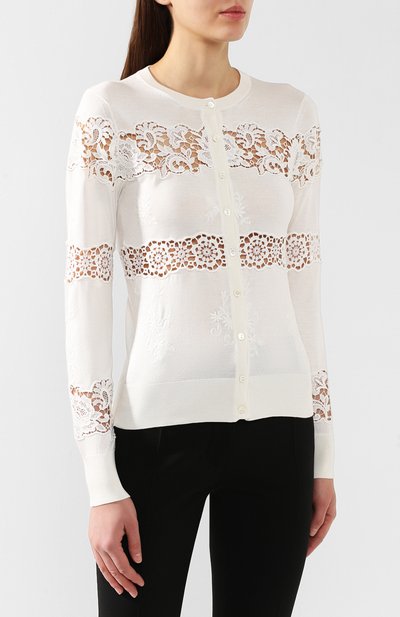 Кардиган из смеси шелка и хлопка DOLCE & GABBANA, арт. FX359T/JASFF, фото 3