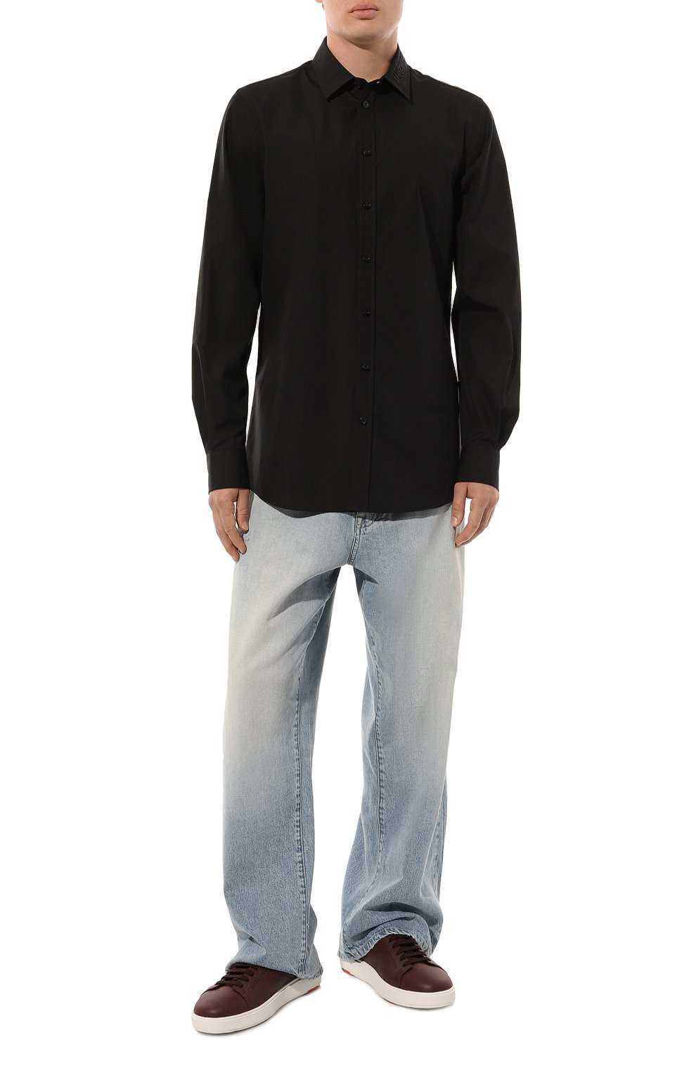 Кожаные кеды cleanic SANTONI бордового цвета по цене 61650 руб., арт. MBCD21571BARCSB4N01, фото 2 Кожаные кеды cleanic SANTONI, арт. MBCD21571BARCSB4N01, фото 2