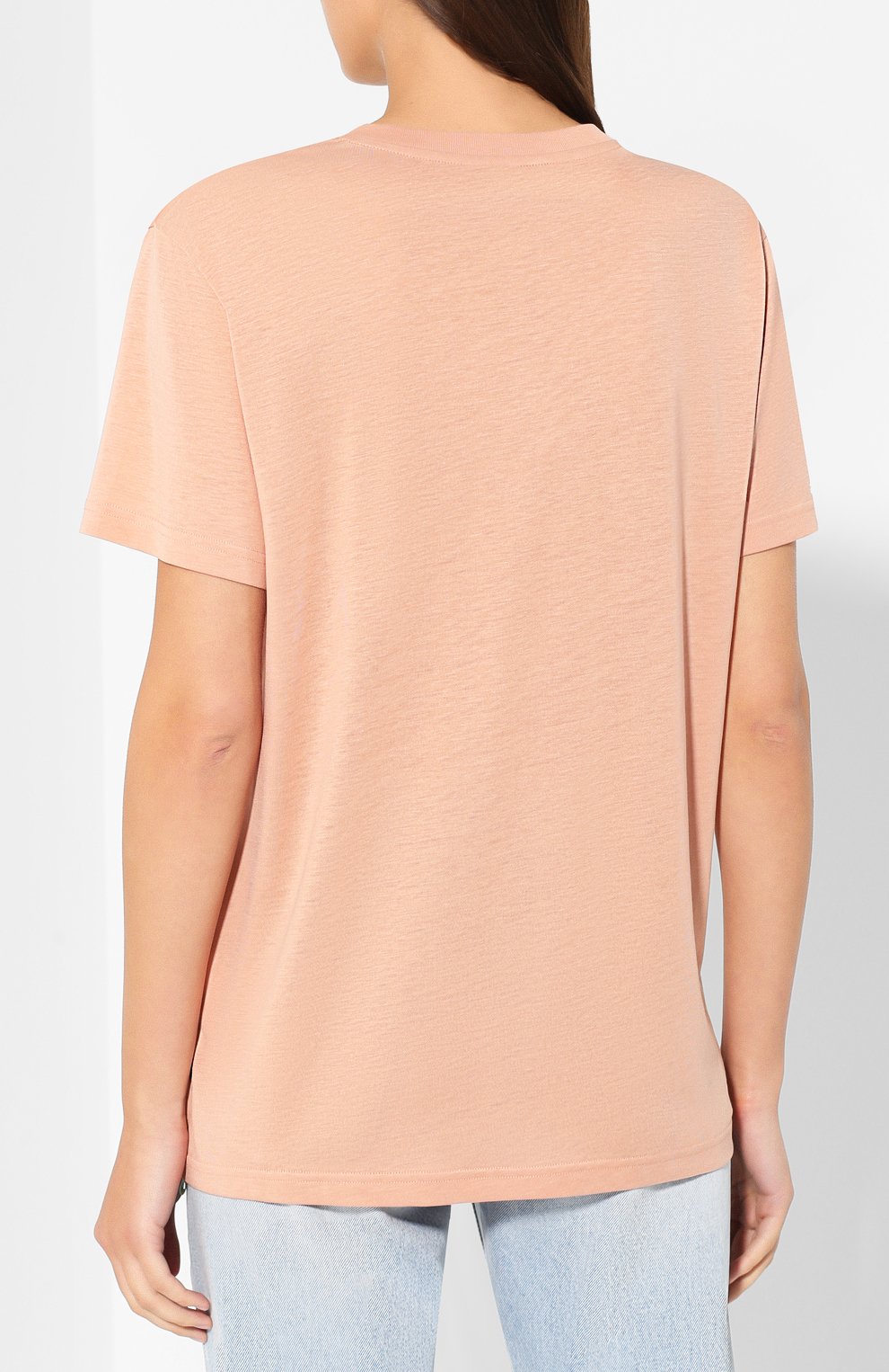Футболка с логотипом бренда OFF-WHITE бежевого цвета по цене 17200 руб., арт. 0WAA049R19B980530310, фото 4 Футболка с логотипом бренда OFF-WHITE, арт. 0WAA049R19B980530310, фото 4
