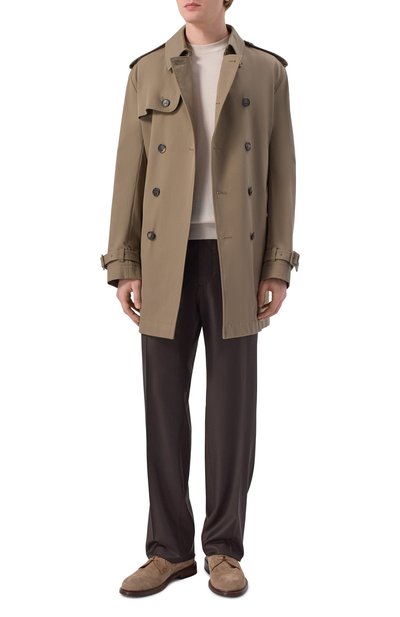 Мужской тренч из хлопка и шелка MVST, арт. M26.2PM.0021/F082