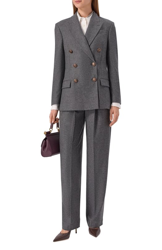 Шерстяной жакет Brunello Cucinelli MB1627054 Серый  MB1627054 Фото 2