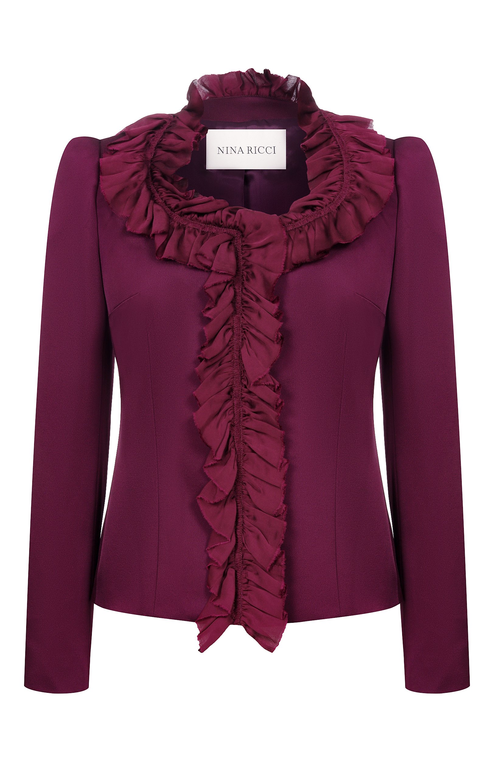 Жакет NINA RICCI фиолетового цвета по цене 150000 руб., арт. 26ACVE009/AC0125, фото 1 Жакет NINA RICCI, арт. 26ACVE009/AC0125, фото 1