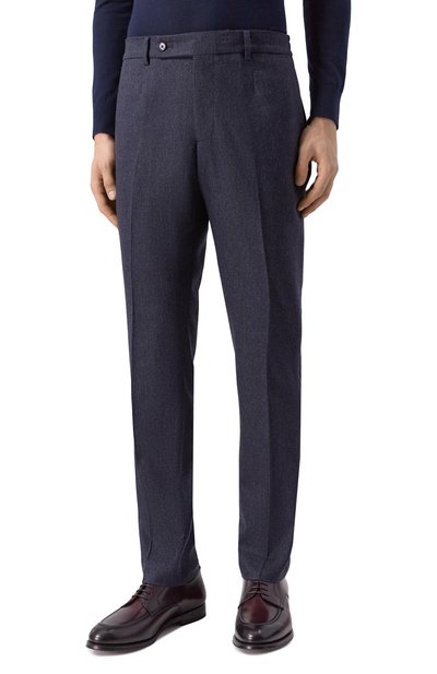 Шерстяные брюки BERWICH темно-синего цвета по цене 44000 руб., арт. GL0BE/FA1224X, фото 3 Шерстяные брюки BERWICH, арт. GL0BE/FA1224X, фото 3