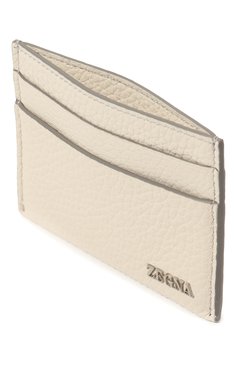 Мужской кожаный футляр для кредитных карт ZEGNA кремвого цвета, арт. LHCVM/E1817Z | Фото 3 (Материал сплава: Проставлено; Нос: Не проставлено; Материал: Натуральная кожа)