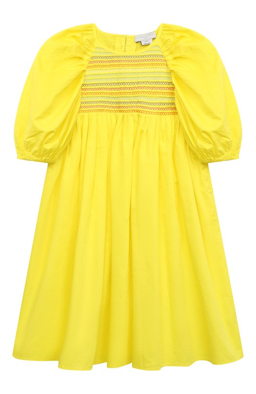 

Хлопковое платье Stella McCartney, Жёлтый