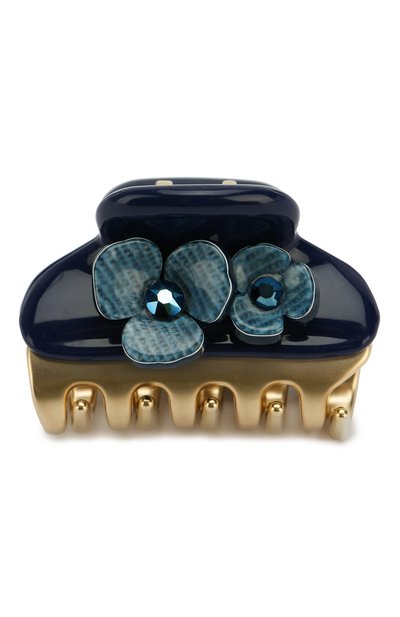 Зажим для волос ALEXANDRE DE PARIS темно-синего цвета по цене 7100 руб., арт. ICC45-14339-53 M, фото 2 Зажим для волос ALEXANDRE DE PARIS, арт. ICC45-14339-53 M, фото 2