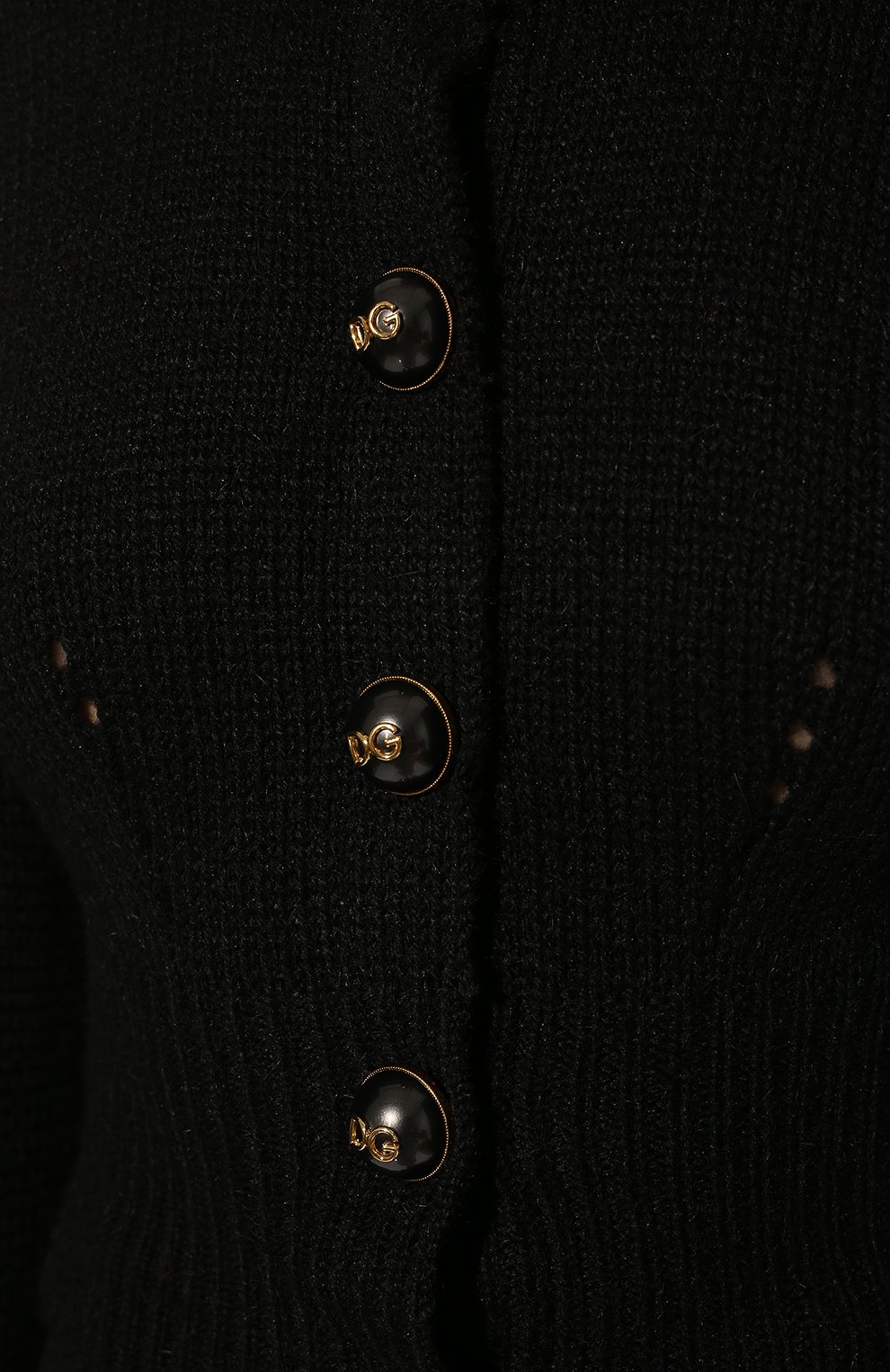 Кардиган DOLCE & GABBANA черного цвета по цене 99500 руб., арт. FX231T/JAMJP/0UTLET AW22-23, фото 5 Кардиган DOLCE & GABBANA, арт. FX231T/JAMJP/0UTLET AW22-23, фото 5