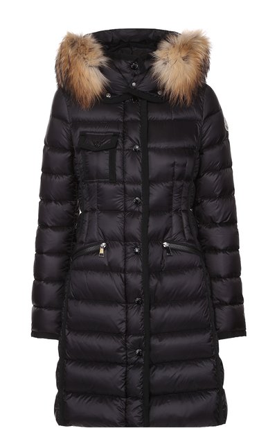 Женский приталенный стеганый пуховик с меховой отделкой капюшона MONCLER, арт. B2-093-49900-15-53048