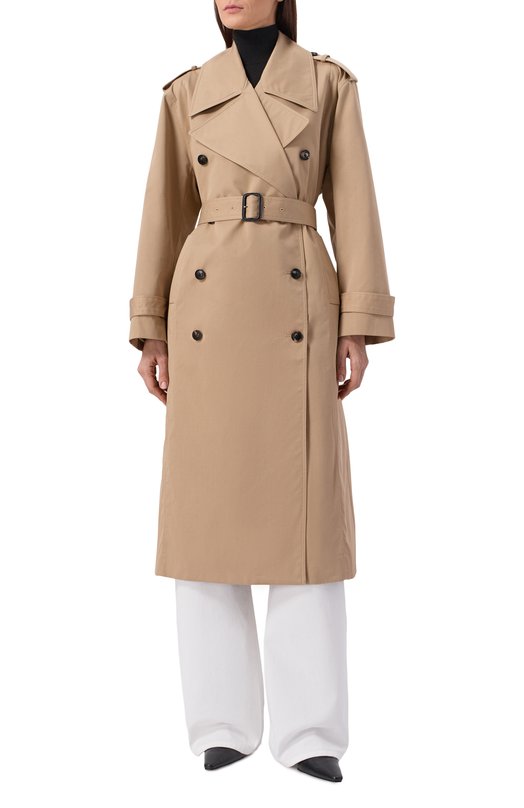 Хлопковый тренч Co 6043WRT-C0RE Бежевый  6043WRT-C0RE Фото 3