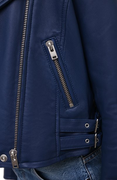 Кожаная куртка IRO темно-синего цвета по цене 108500 руб., арт. WP09ASHVILLE, фото 5 Кожаная куртка IRO, арт. WP09ASHVILLE, фото 5