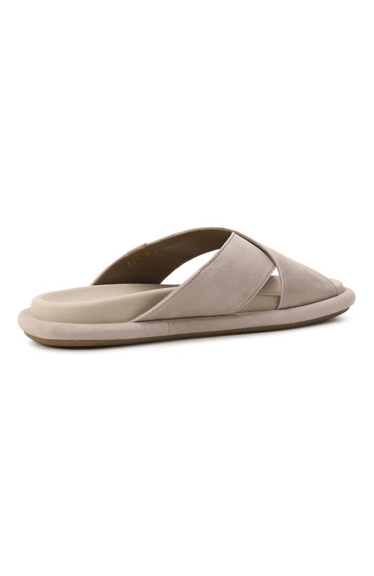 Замшевые шлепанцы Santoni WHXG71540G0MTMGD Бежевый  WHXG71540G0MTMGD Фото 5