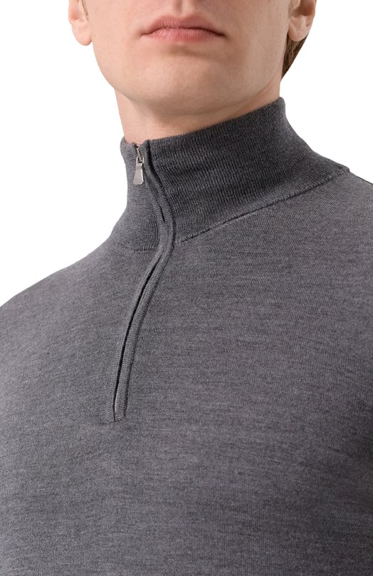 Джемпер из шерсти и шелка Andrea Campagna M5625-5306 Серый  M5625-5306 Фото 5