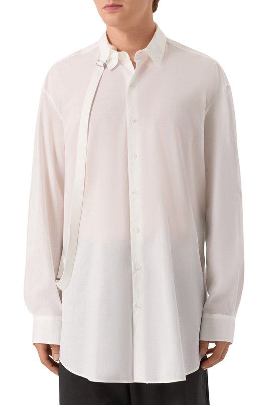 Хлопковая рубашка Ann Demeulemeester B0013137/FA026 Белый  B0013137/FA026 Фото 3