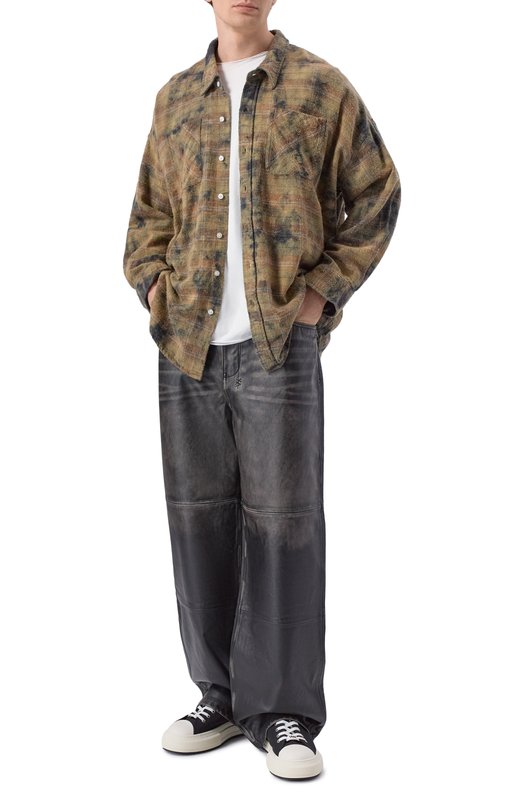 Кожаные брюки Ksubi MPS26PA002 Серый  MPS26PA002 Фото 2