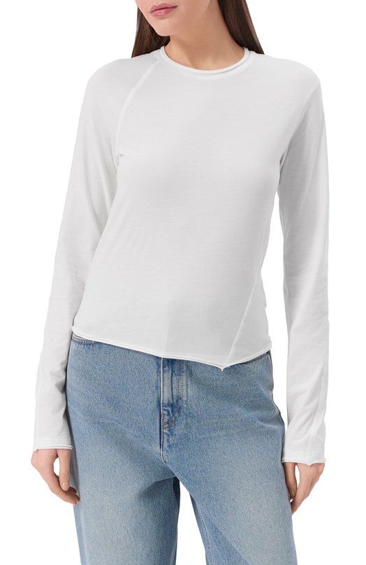 Хлопковый лонгслив Helmut Lang P05HW505 Белый  P05HW505 Фото 3