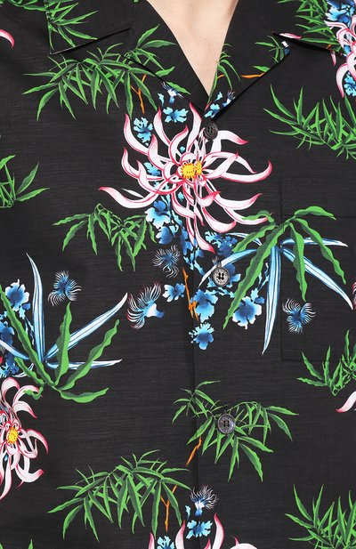Рубашка из смеси хлопка и льна KENZO черного цвета по цене 24250 руб., арт. FA55CH5291LI, фото 5 Рубашка из смеси хлопка и льна KENZO, арт. FA55CH5291LI, фото 5