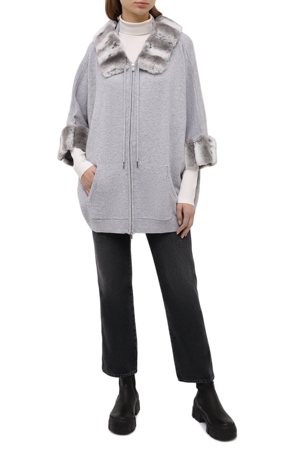 Кардиган с меховой отделкой MAX AND MOI, арт. H20GICAR, фото 2