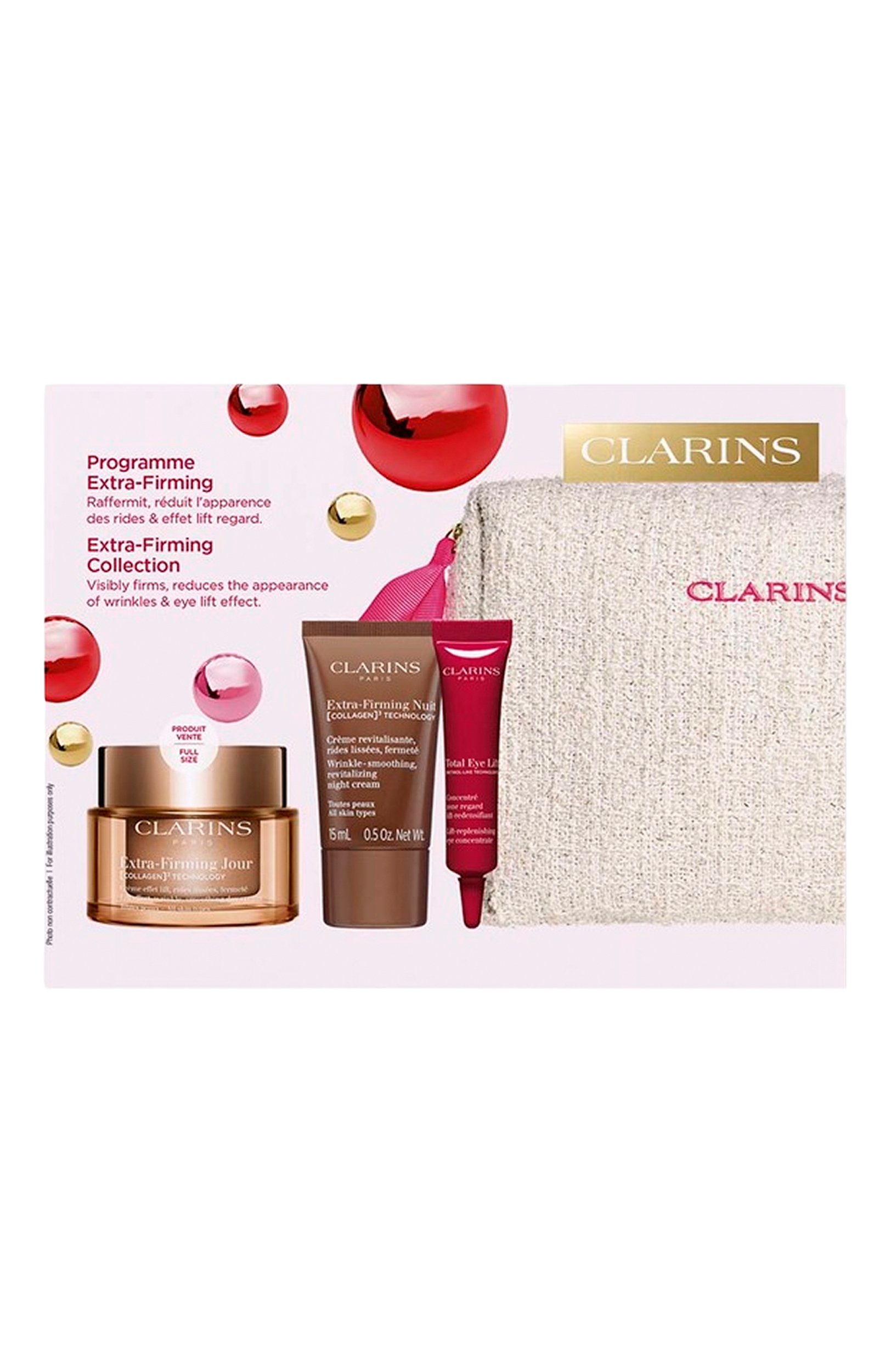 Набор extra-firming (50+15+7+0,9ml) CLARINS бесцветного цвета по цене 11700 руб., арт. 80129820, фото 4 Набор extra-firming (50+15+7+0,9ml) CLARINS, арт. 80129820, фото 4