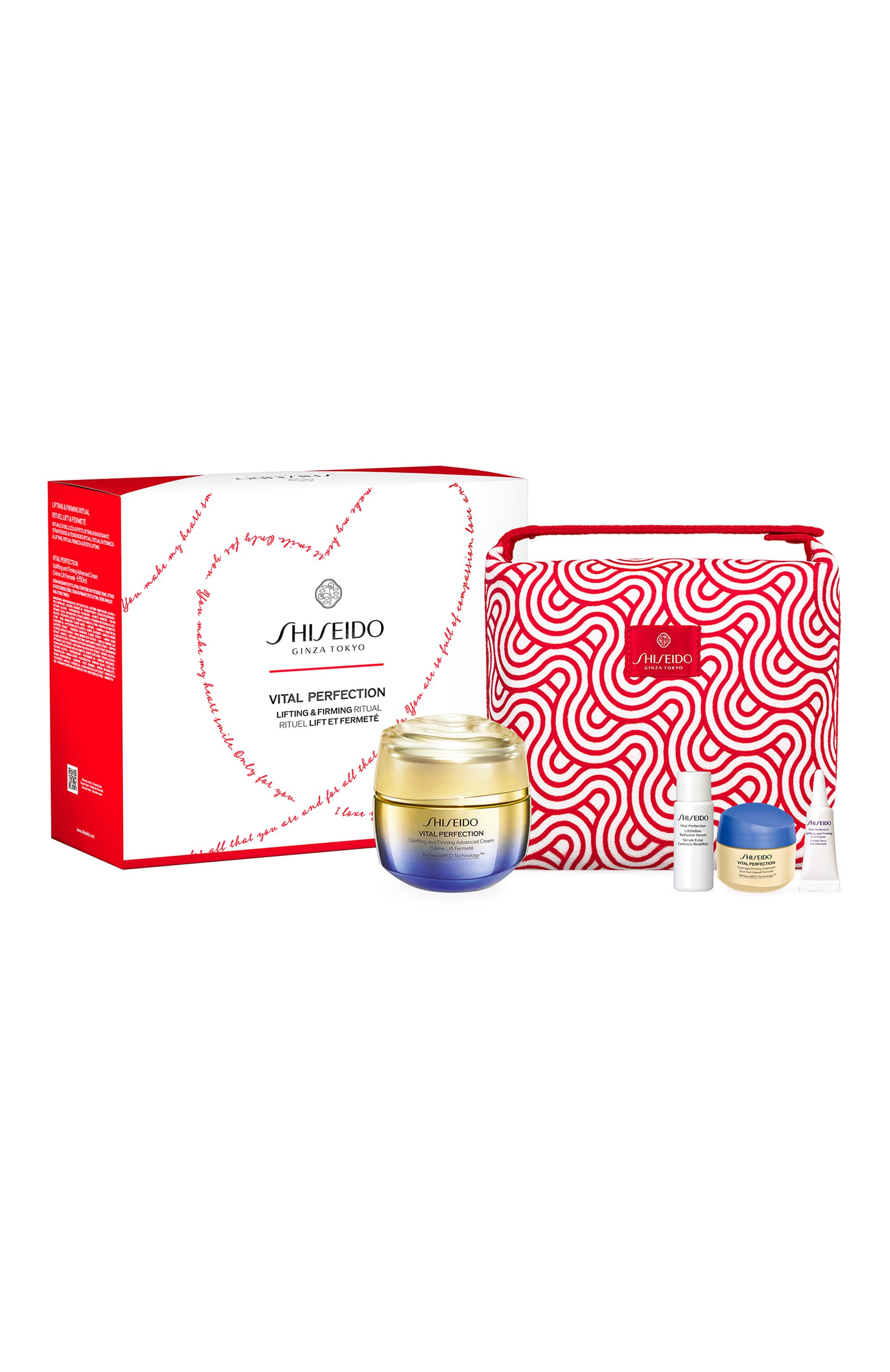 Набор с лифтинг-кремом vital perfection advanced в косметичке (50+15+7+3ml) SHISEIDO, арт. SE4251SH, фото 1