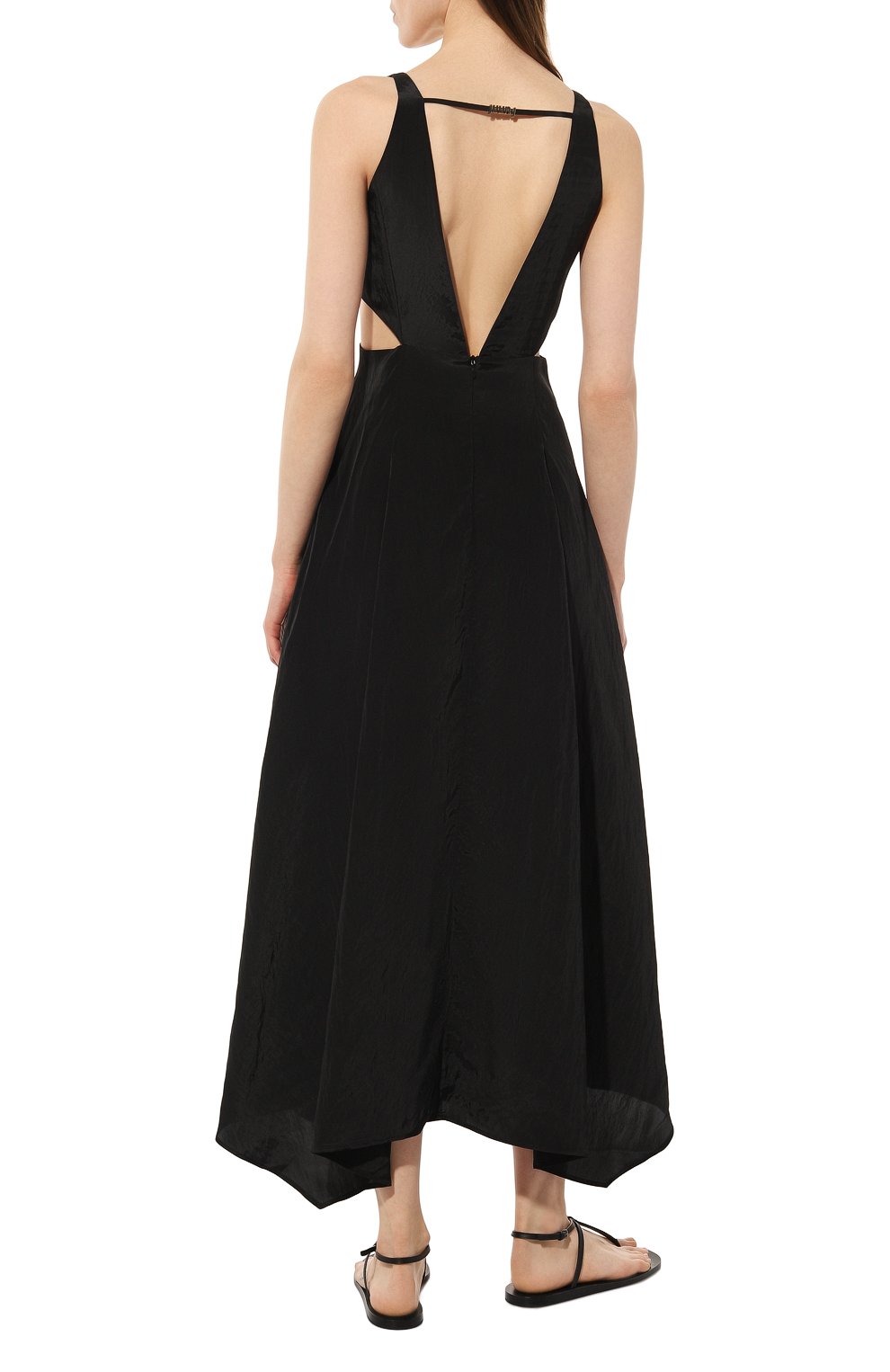 Платье из вискозы JUUN.J черного цвета по цене 97250 руб., арт. JW3571W555, фото 4 Платье из вискозы JUUN.J, арт. JW3571W555, фото 4