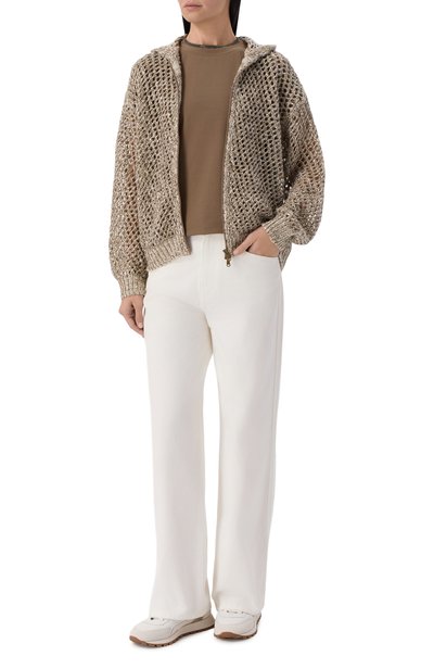 Женский хлопковый топ BRUNELLO CUCINELLI, арт. MPT18BD200