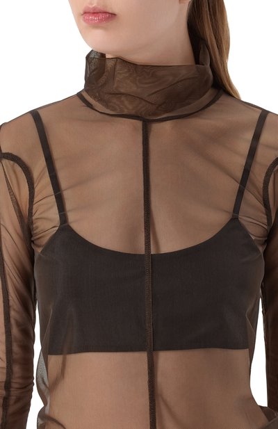 Топ ANDREA YA'AQOV коричневого цвета по цене 29950 руб., арт. 25WTUL37/NYL0N, фото 5 Топ ANDREA YA'AQOV, арт. 25WTUL37/NYL0N, фото 5