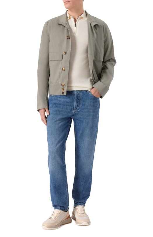 Джинсы Traditional Fit Brunello Cucinelli M0Z37D3210 Синий  M0Z37D3210 Фото 2