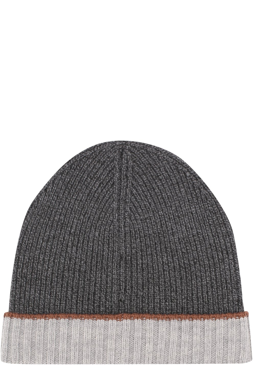Шерстяная вязаная шапка с контрастным отворотом BOSS, арт. 50373850, фото 2
