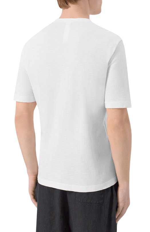 Футболка из хлопка и льна Transit CFUTRC5400 Белый  CFUTRC5400 Фото 4