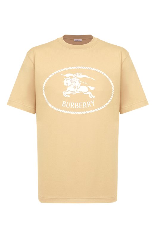 Хлопковая футболка Burberry 8112805 Бежевый 8112805