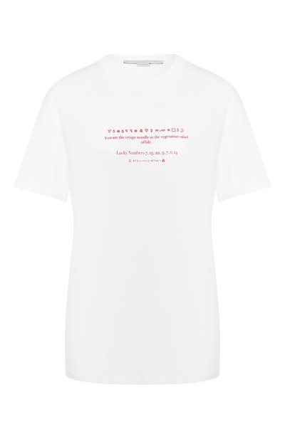 Женская хлопковая футболка STELLA MCCARTNEY, арт. 381701/SNW71