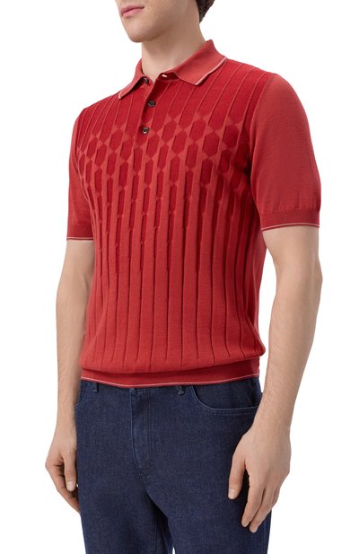 Поло из шелка и хлопка ZILLI, арт. KBP002M0107VCRC00, фото 3