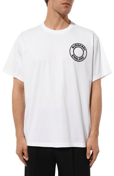 Хлопковая футболка BURBERRY, арт. 8057980, фото 3