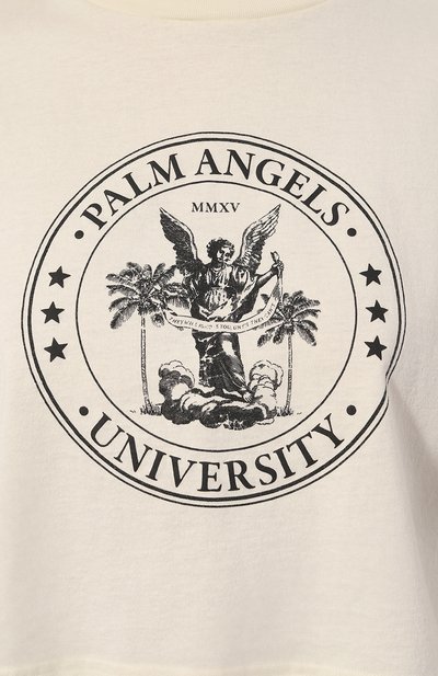 Хлопковая майка PALM ANGELS, арт. PWAC011S23JER0050410, фото 5