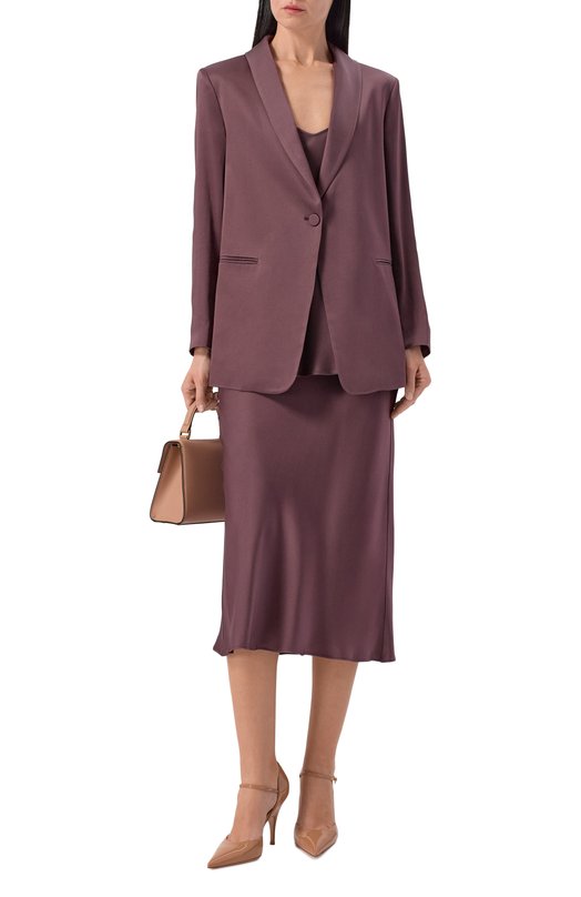 Атласный жакет Antonelli Firenze Q3773/355C Коричневый  Q3773/355C Фото 2