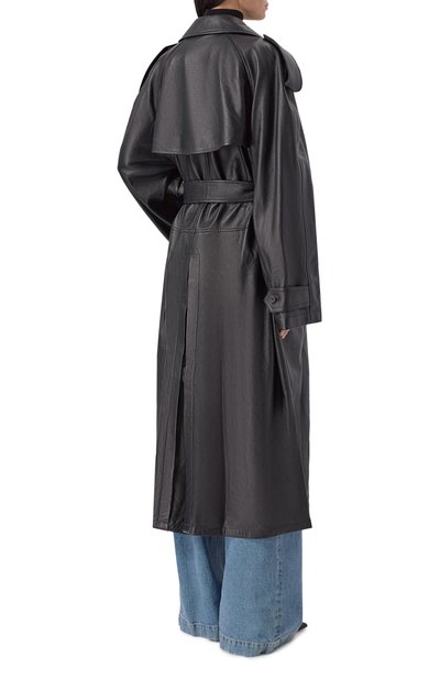 Кожаный тренч BALENCIAGA черного цвета по цене 995000 руб., арт. 835920/TSS01, фото 4 Кожаный тренч BALENCIAGA, арт. 835920/TSS01, фото 4