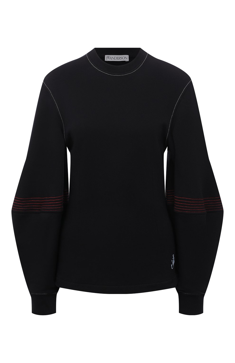 Хлопковый свитшот JW ANDERSON черного цвета по цене 26950 руб., арт. JW0015 PG0717, фото 1 Хлопковый свитшот JW ANDERSON, арт. JW0015 PG0717, фото 1
