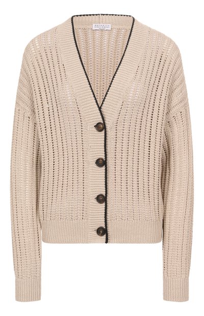 Женский хлопковый кардиган BRUNELLO CUCINELLI, арт. MSB582016