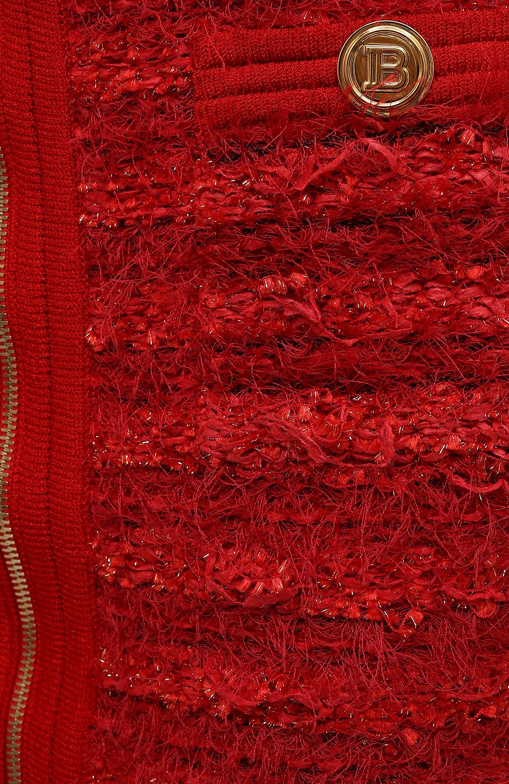 Юбка BALMAIN красного цвета по цене 154500 руб., арт. WF0LB012/K336, фото 5 Юбка BALMAIN, арт. WF0LB012/K336, фото 5