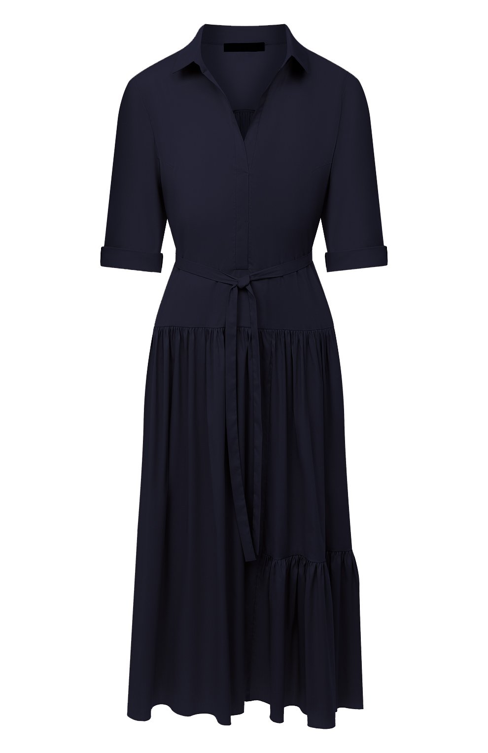 Хлопковое платье TEGIN синего цвета по цене 38500 руб., арт. SD1907A, фото 1 Хлопковое платье TEGIN, арт. SD1907A, фото 1